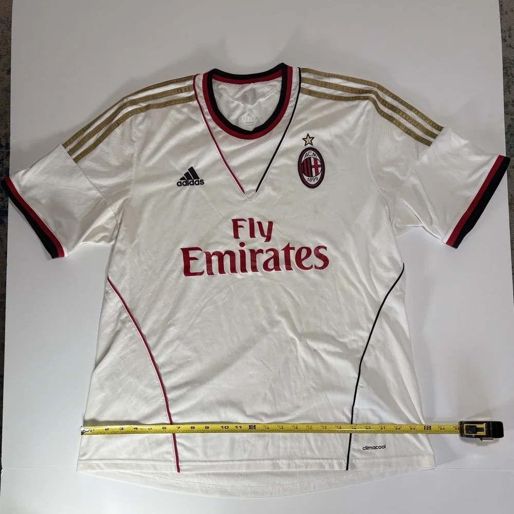 Adidas AC Milan White Away Soccer Jersey Size XL‎